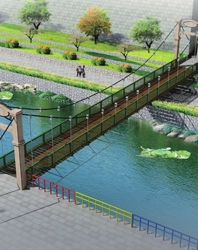 河南宝泉旅游度假区吊桥